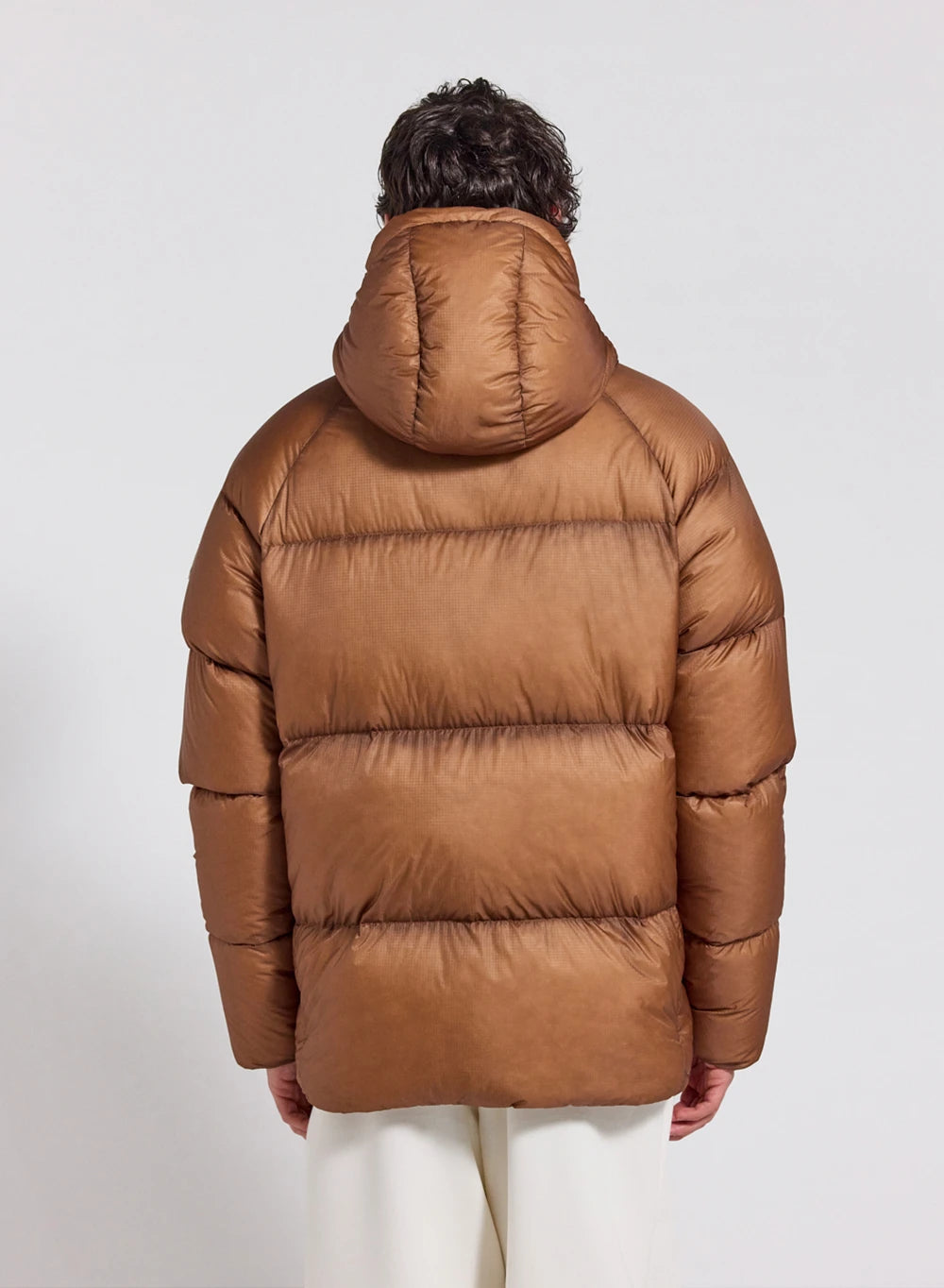 Pyrenex Helium light brown men's winter jacket with hood-5