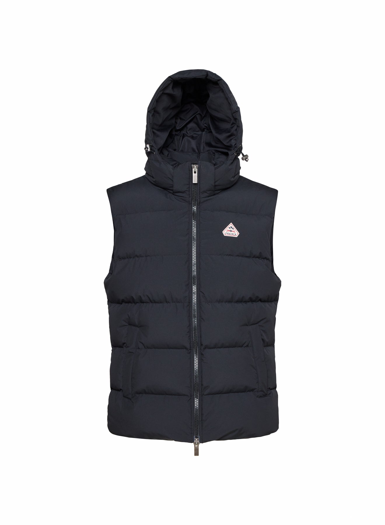 Men's hooded sleeveless down jacket Spoutnic black | Pyrenex EN