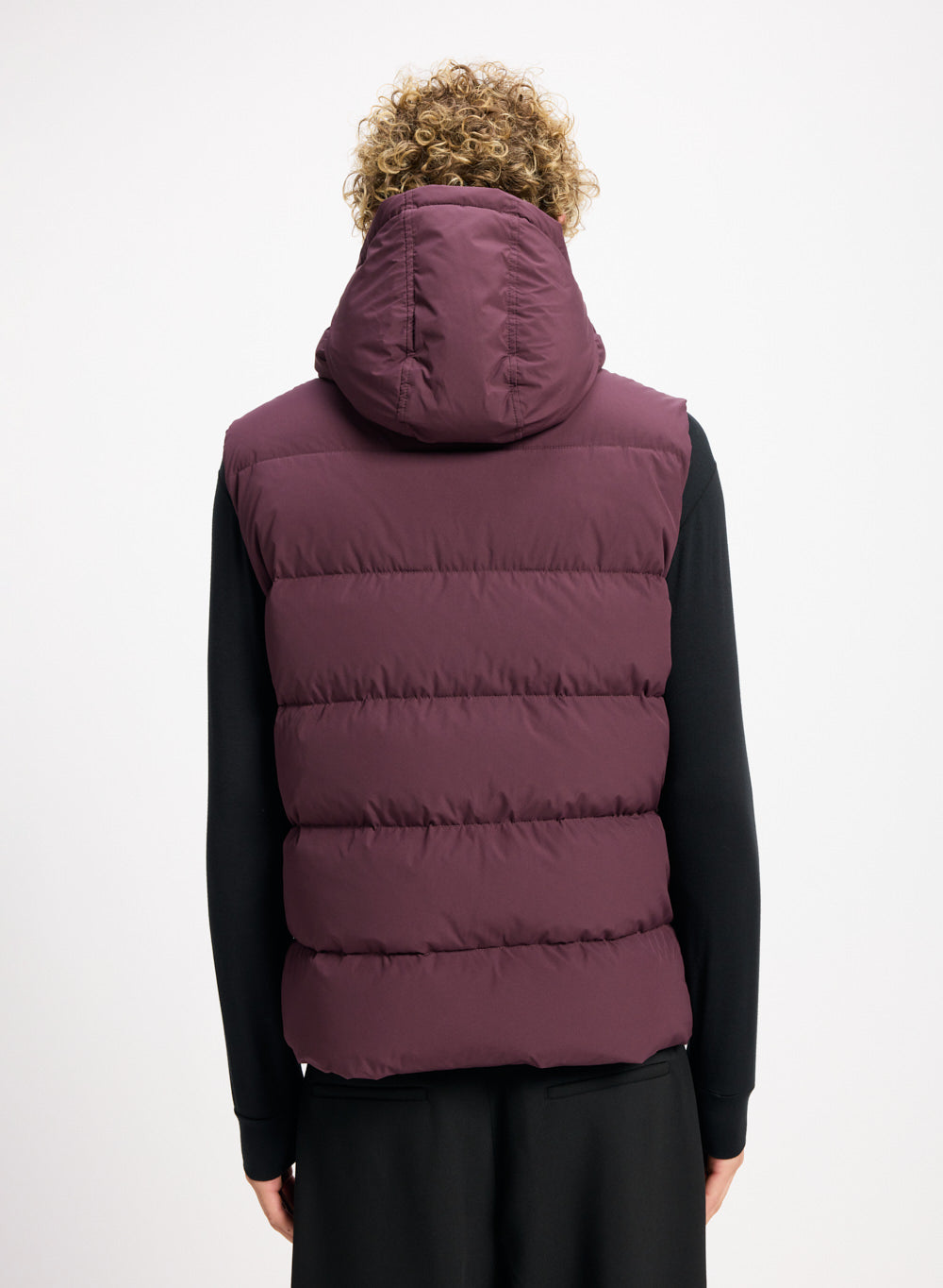 Doudoune sans-manche Pyrenex Spoutnic à capuche amovible bordeaux-4