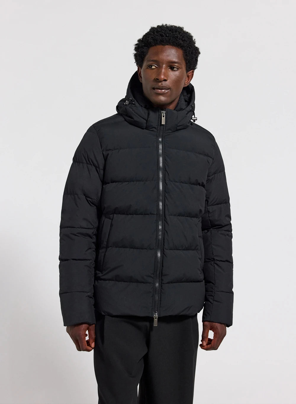 Daunenjacke mit abnehmbarer Kapuze Pyrenex Spoutnic in Schwarz
