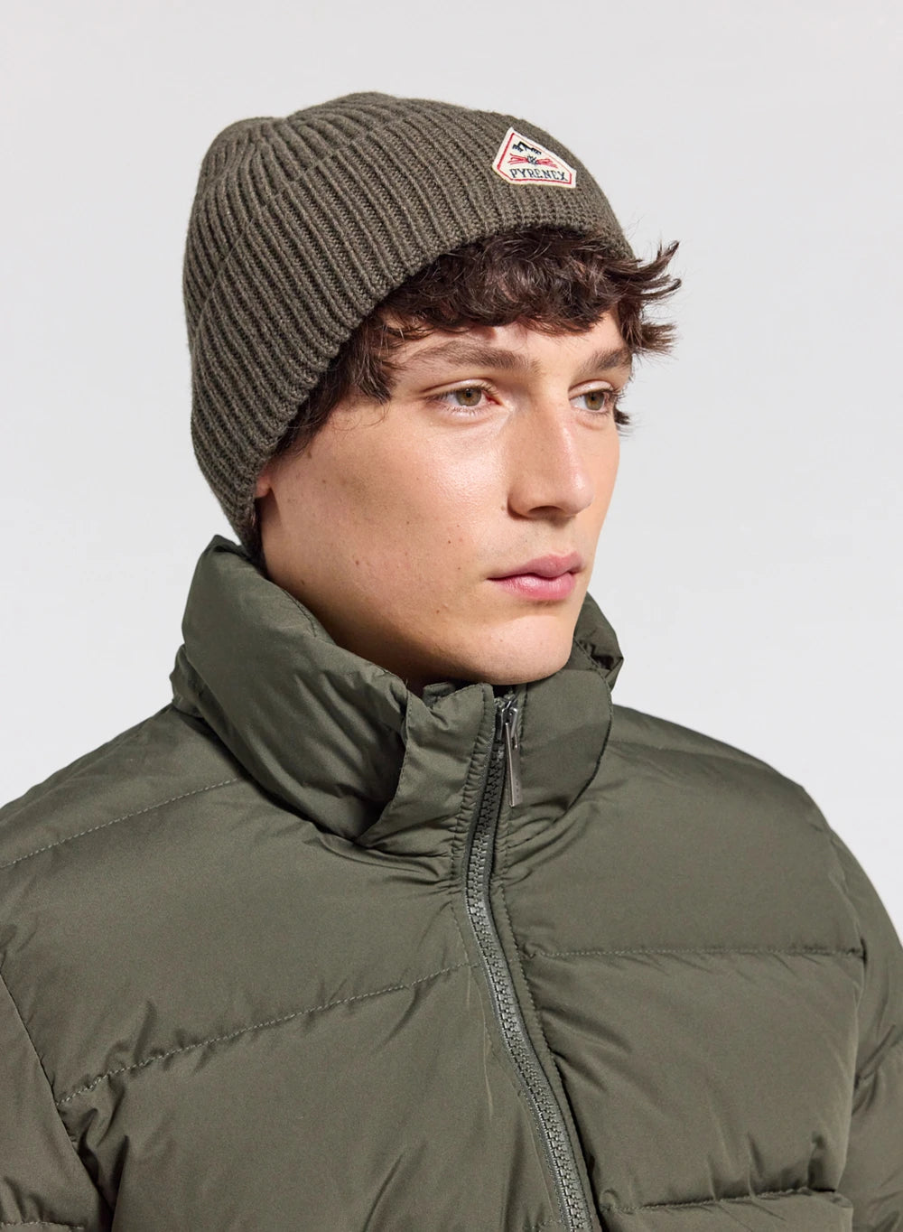 Hooded down jacket for men Spoutnic Deep khaki | Pyrenex EN Hooded down jacket for men Spoutnic Deep khaki | Pyrenex EN