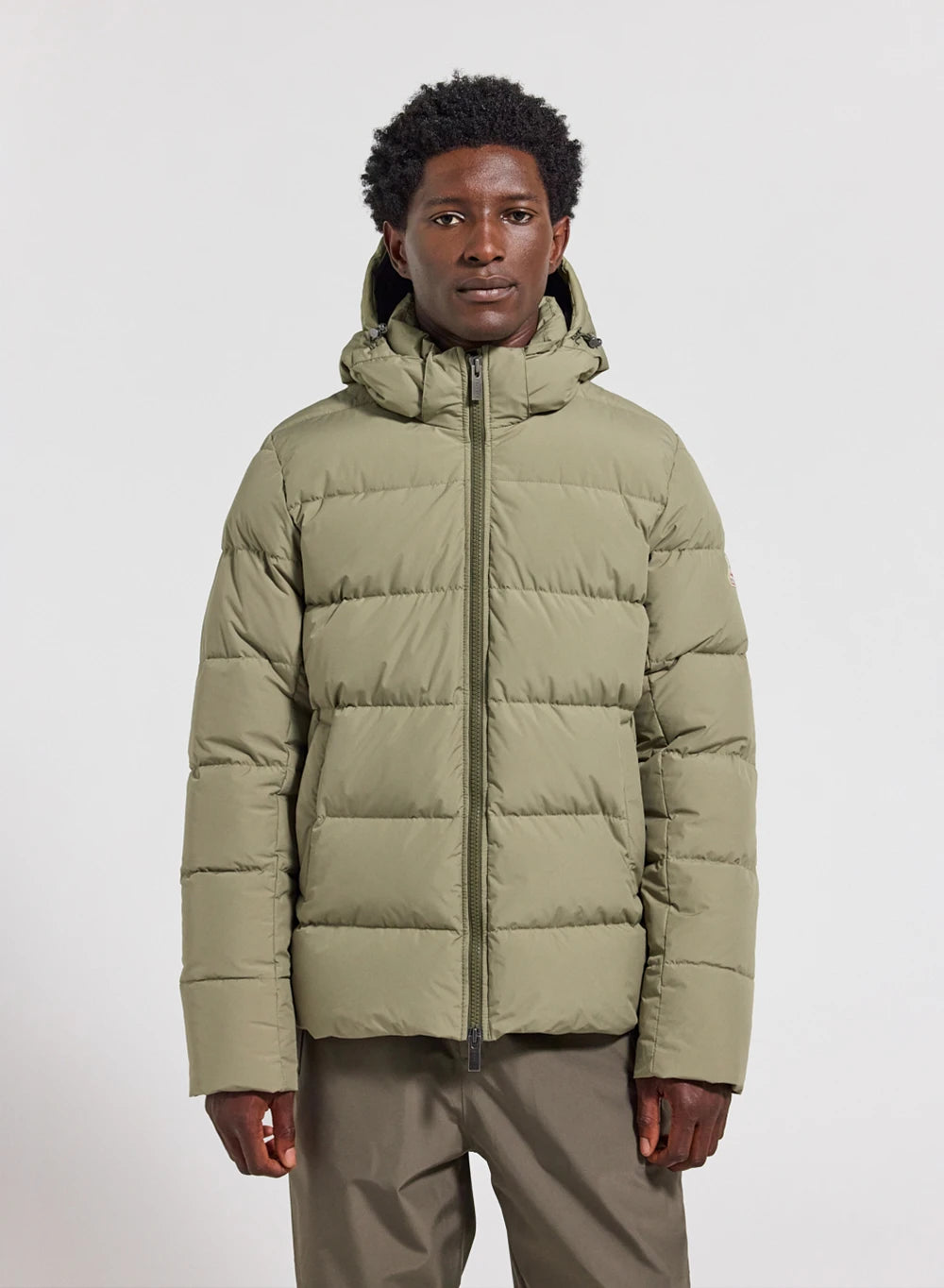 Daunenjacke mit abnehmbarer Kapuze Pyrenex Spoutnic Hellkhaki-1