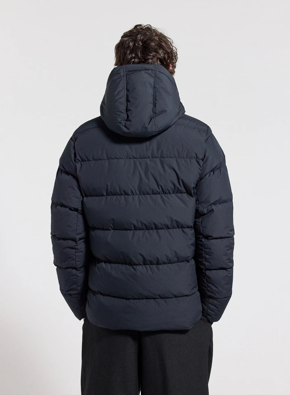 Doudoune à capuche amovible Pyrenex Spoutnic bleu foncé
