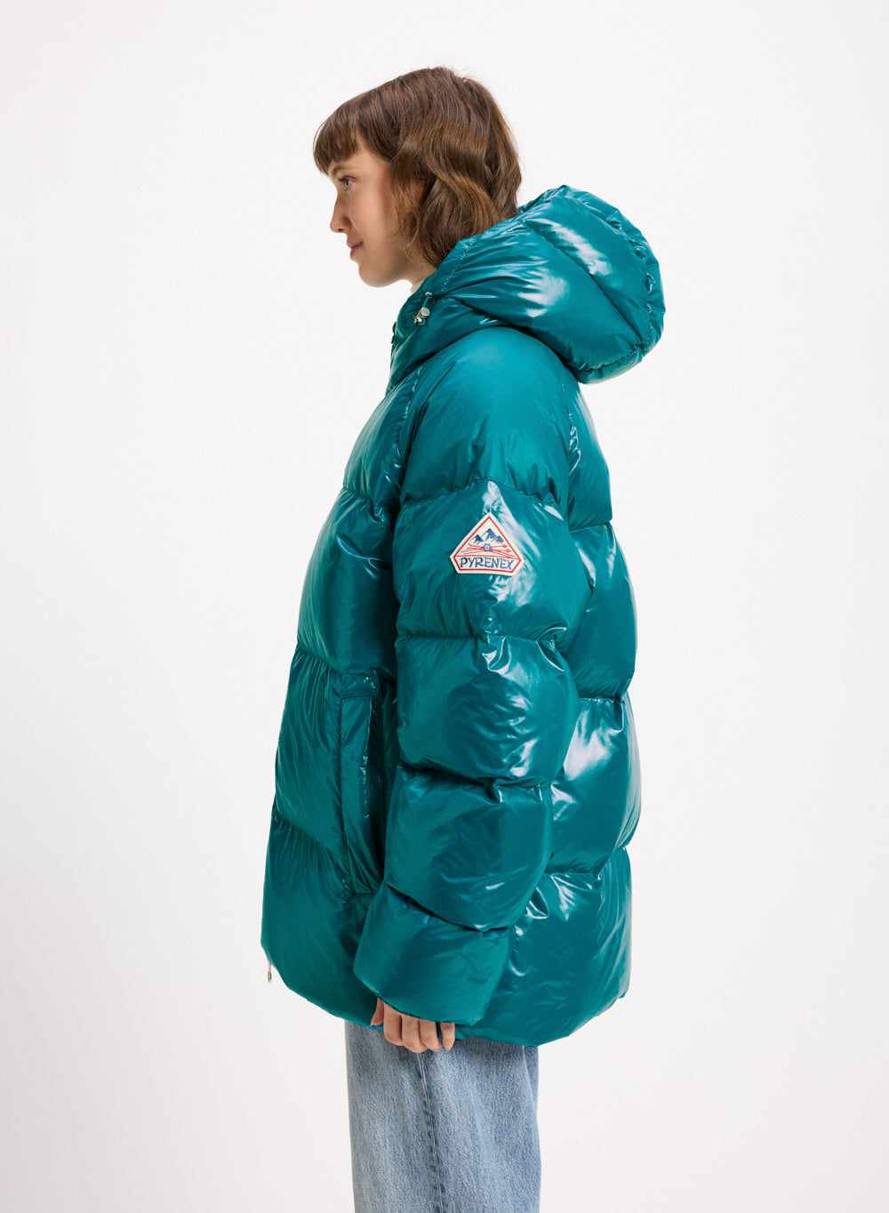 Doudoune unisexe à capuche Pyrenex Sten bleu turquoise-6