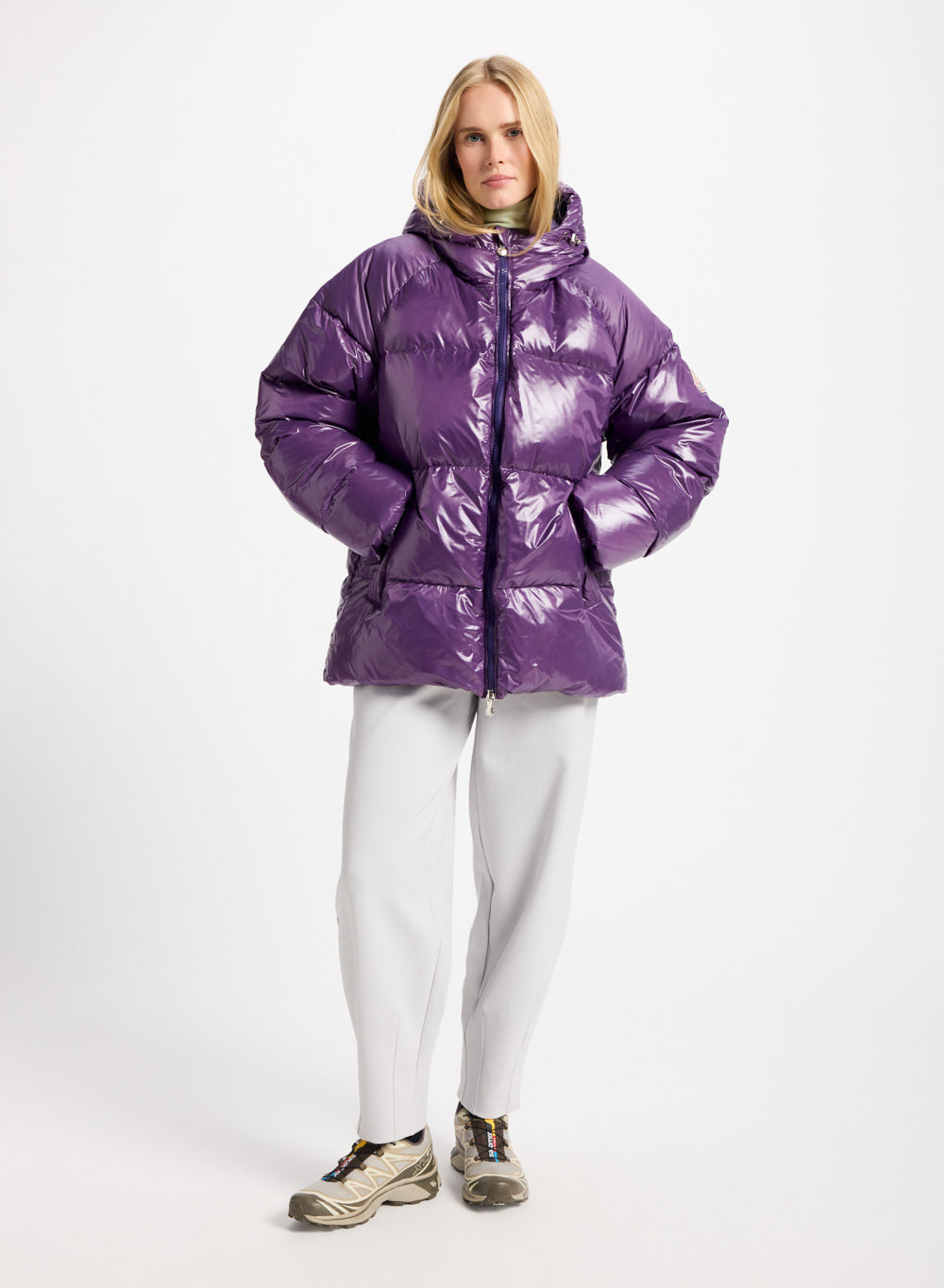 Doudoune unisexe à capuche Pyrenex Sten violette-5