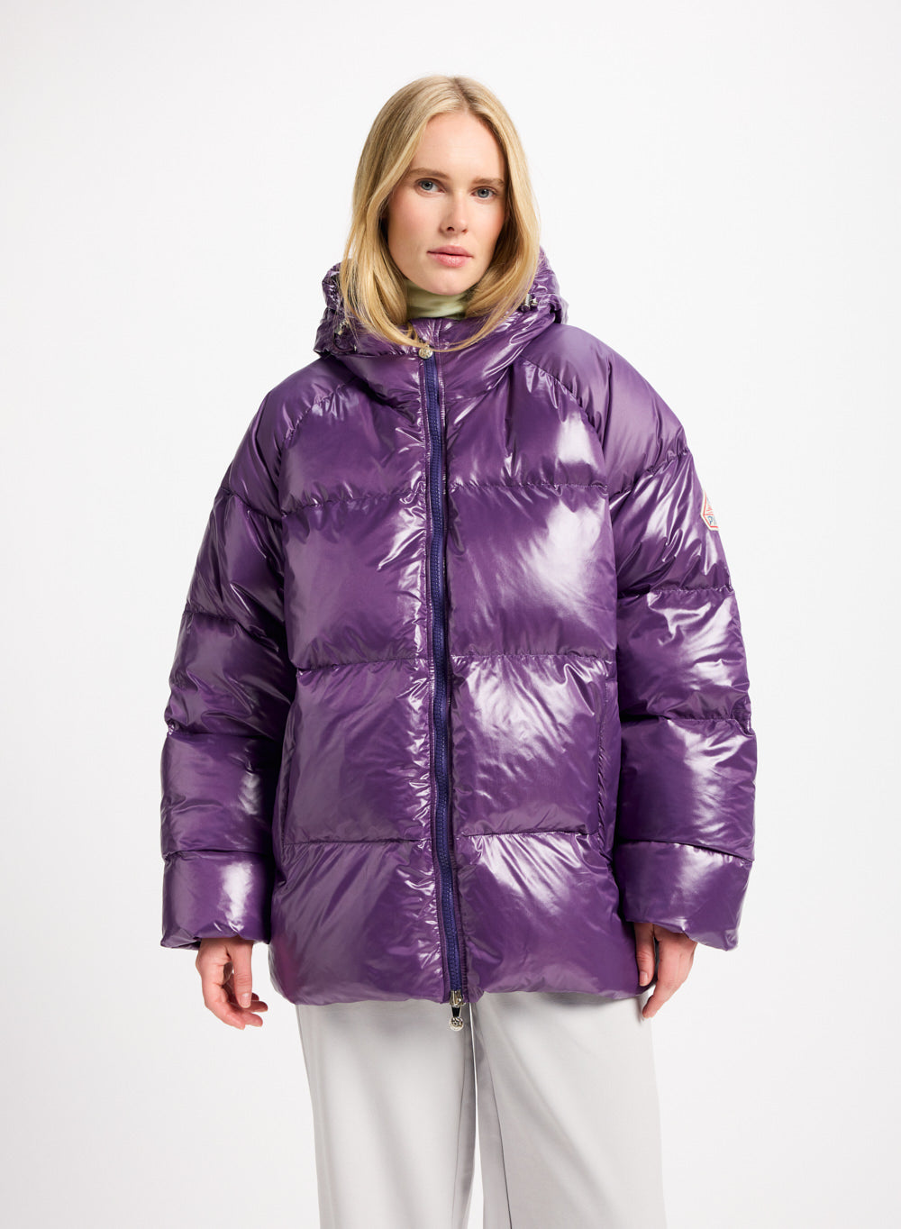 Doudoune unisexe à capuche Pyrenex Sten violette-3