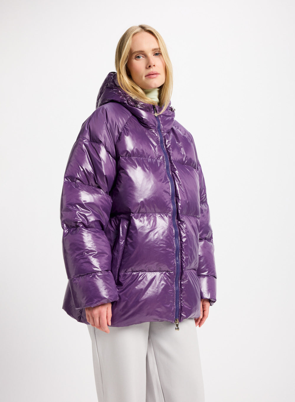 Doudoune unisexe à capuche Pyrenex Sten violette-10