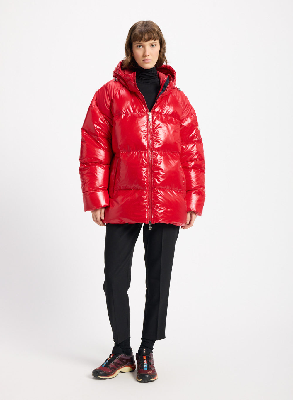 Doudoune unisexe à capuche Pyrenex Sten rouge-5