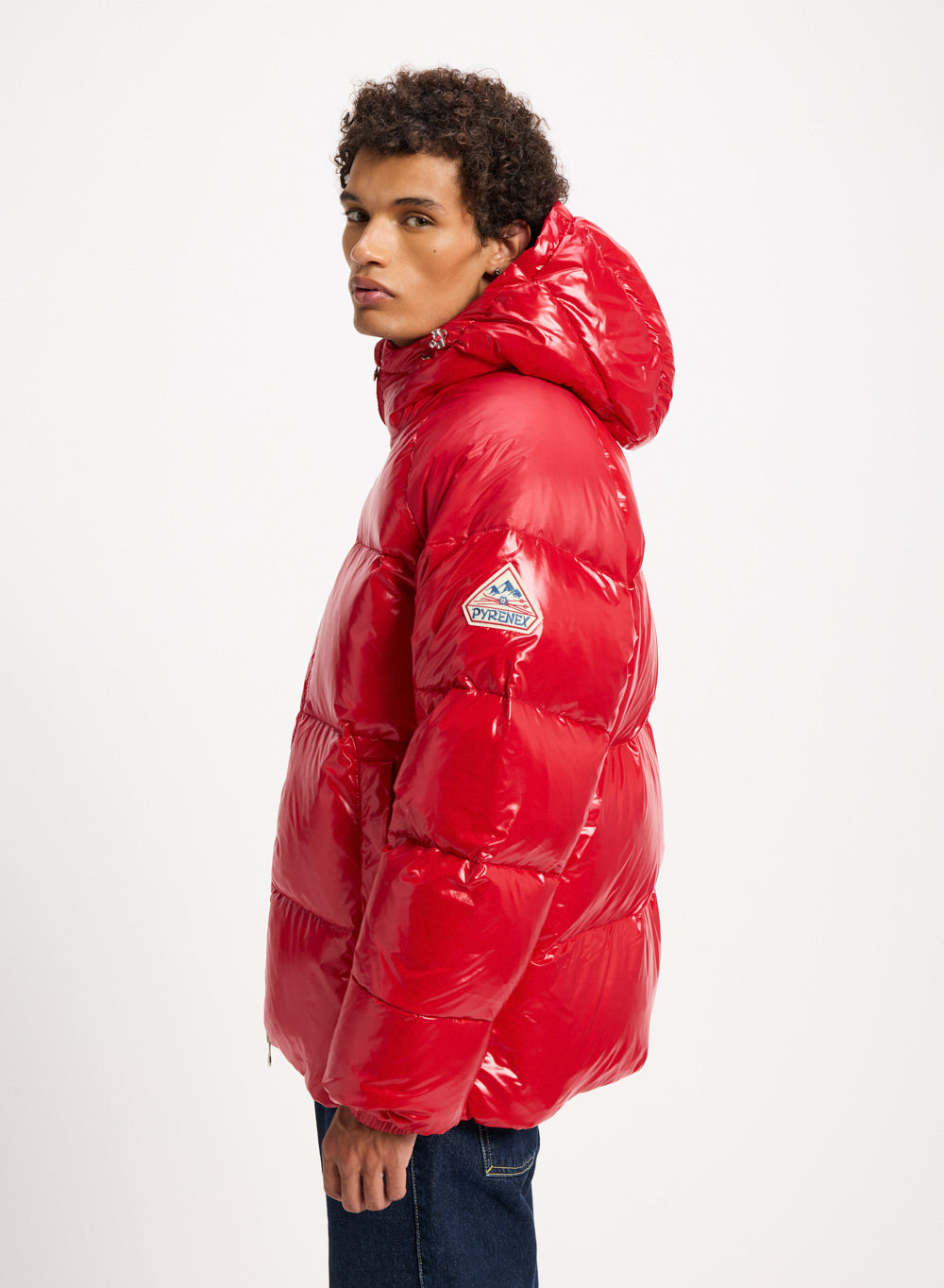 Doudoune unisexe à capuche Pyrenex Sten rouge-6