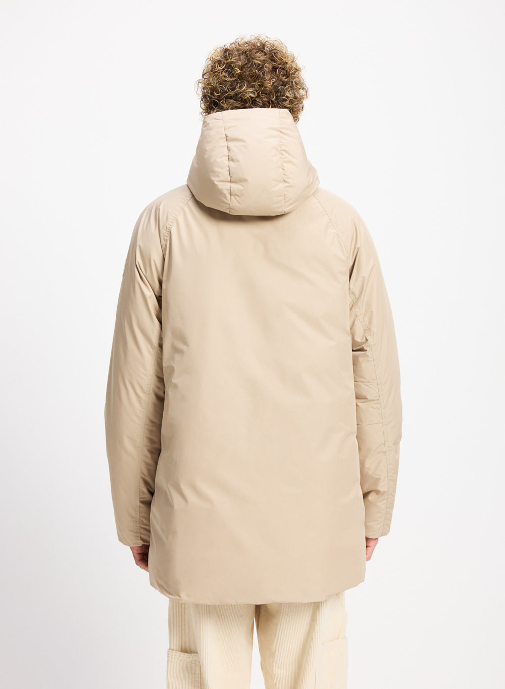 Parka à capuche homme Pyrenex Spark en duvet naturel beige claire-4