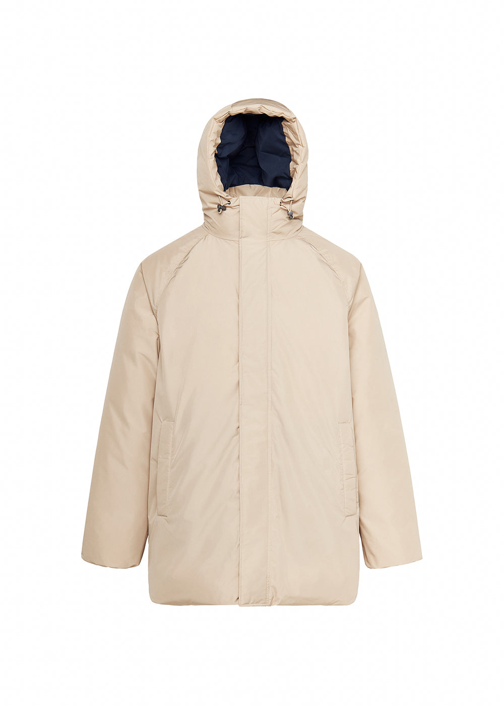 Parka à capuche homme Pyrenex Spark en duvet naturel beige claire