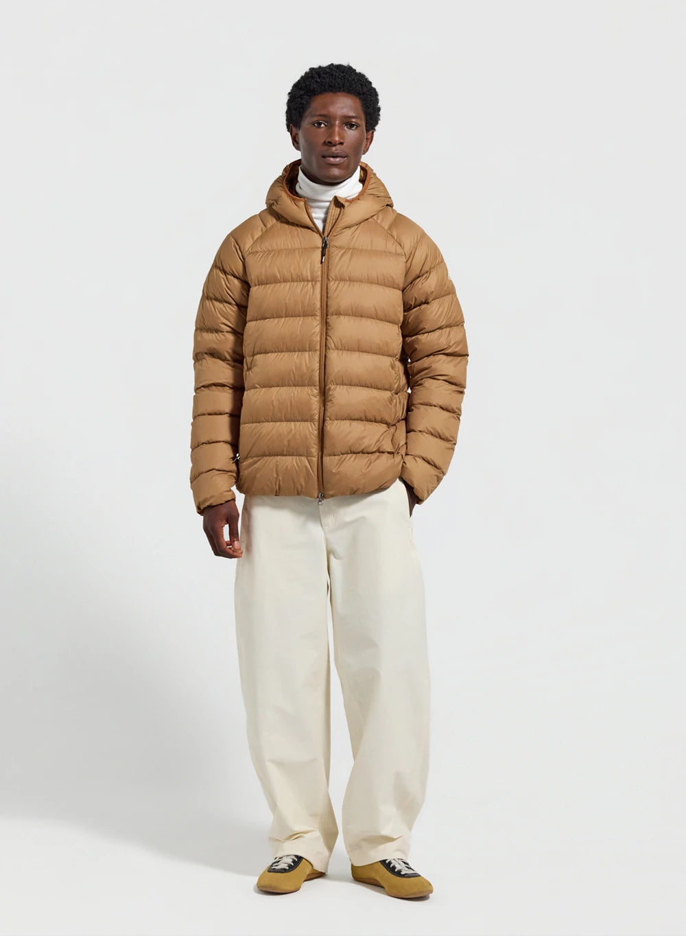Daunenjacke mit Kapuze Herren Pyrenex Arial hellbraun-2