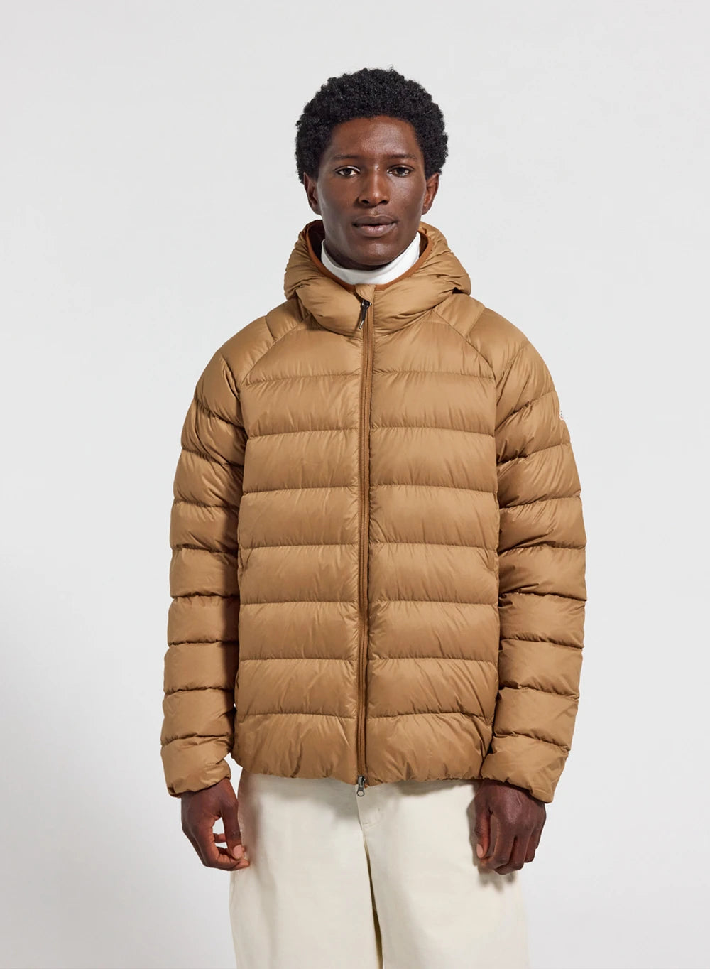 Daunenjacke mit Kapuze Herren Pyrenex Arial hellbraun-1
