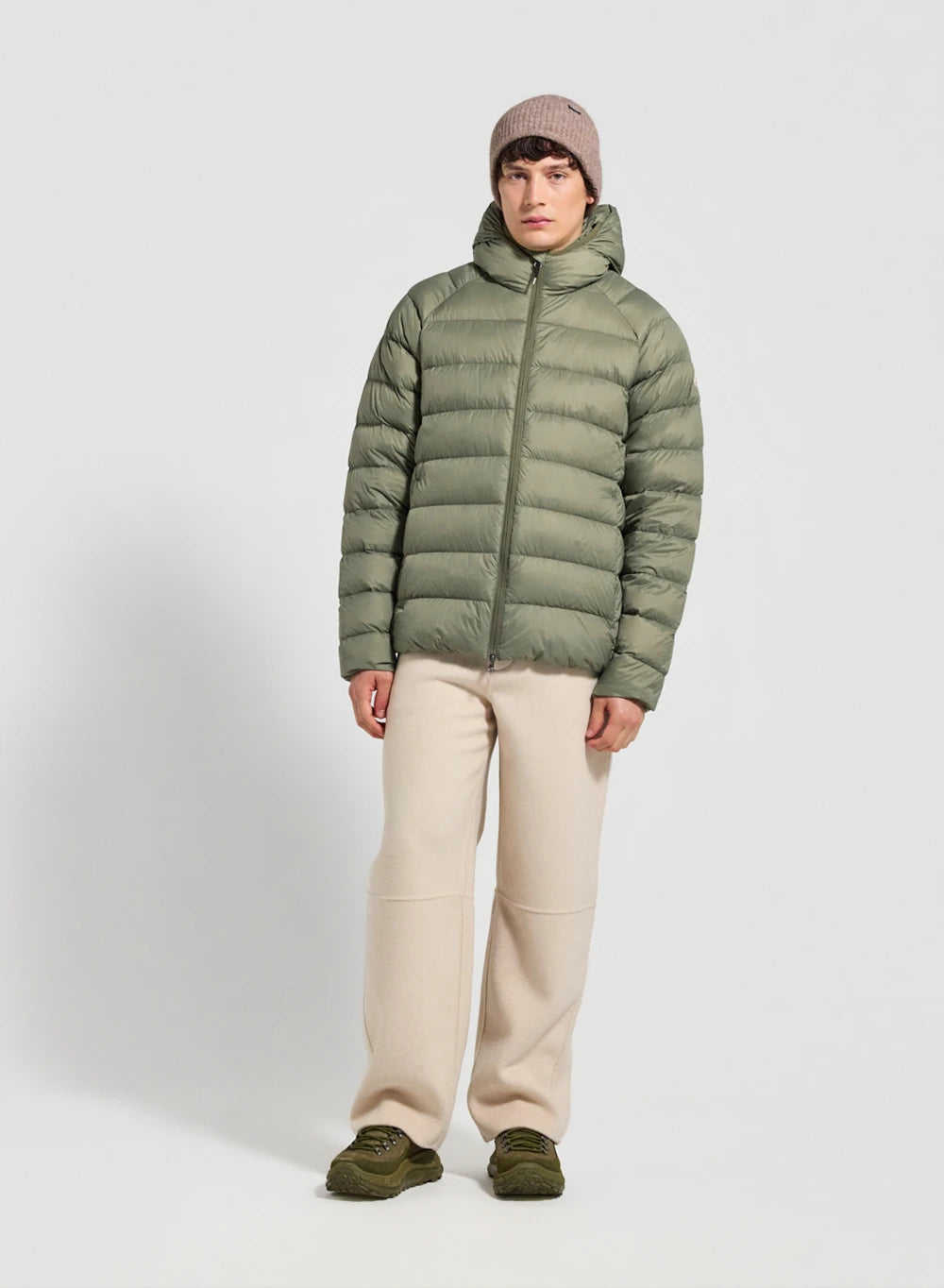 Doudoune à capuche homme Pyrenex kaki clair