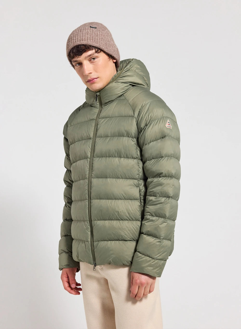 Pyrenex Arial khaki Men's Hooded Down Jacket-1