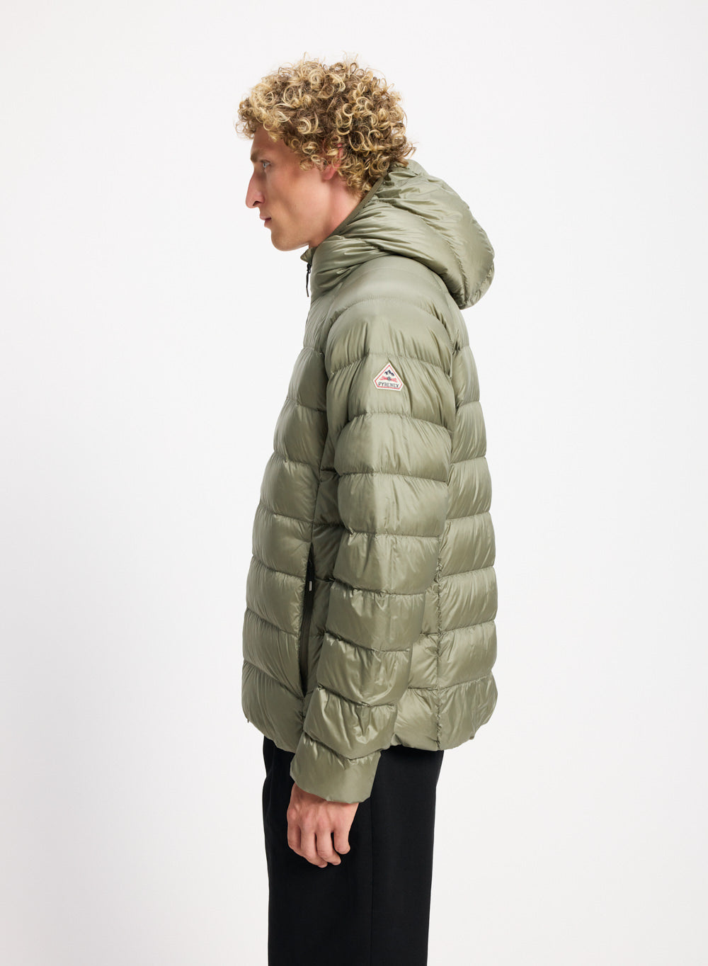 Pyrenex Arial Herren-Daunenjacke mit Kapuze Hellkhaki-3