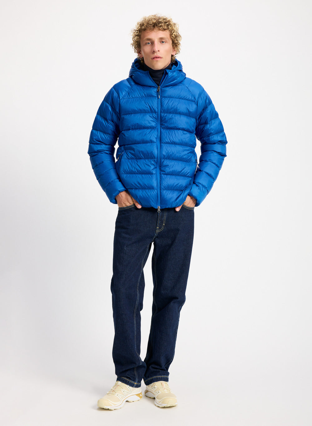 Doudoune à capuche homme Pyrenex bleue