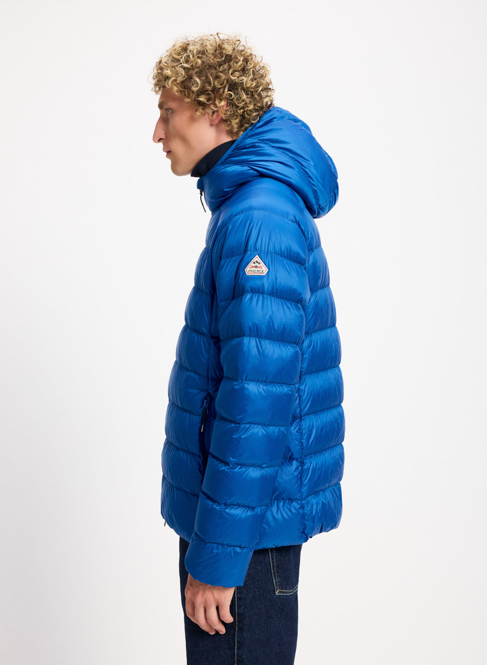 Doudoune Arial à capuche homme Pyrenex bleue-4