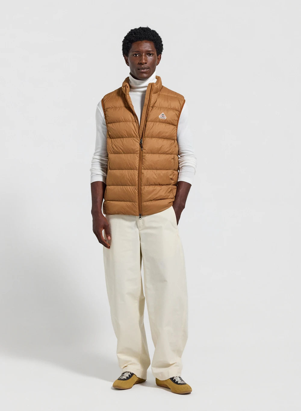 Ärmellose Herren-Daunenjacke Pyrenex Arial hellbraun-3