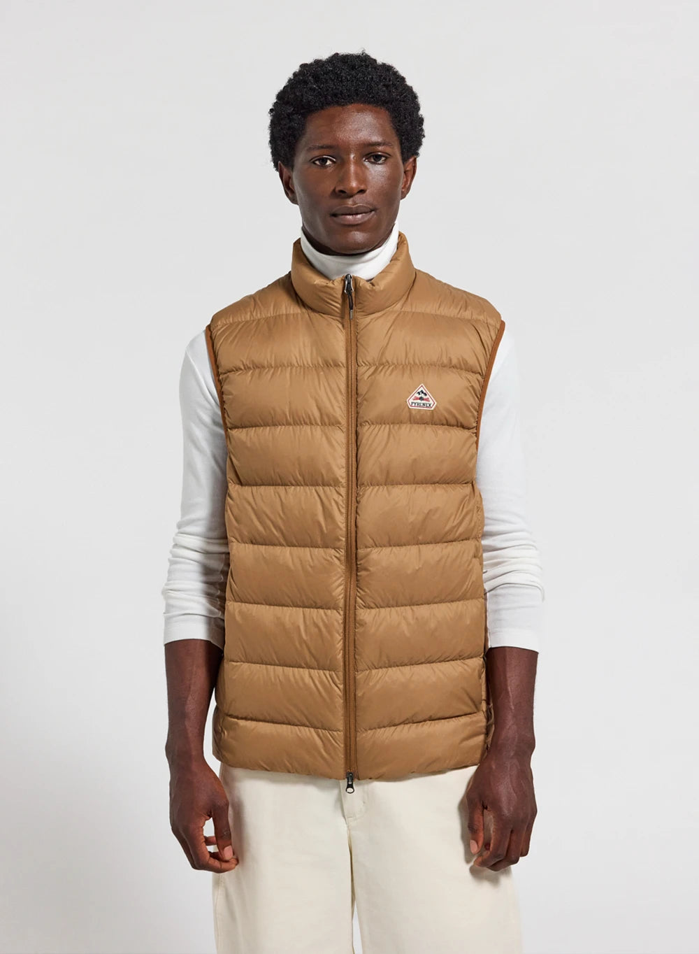 Ärmellose Herren-Daunenjacke Pyrenex Arial hellbraun-1