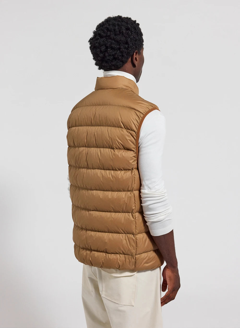Ärmellose Herren-Daunenjacke Pyrenex Arial hellbraun-4