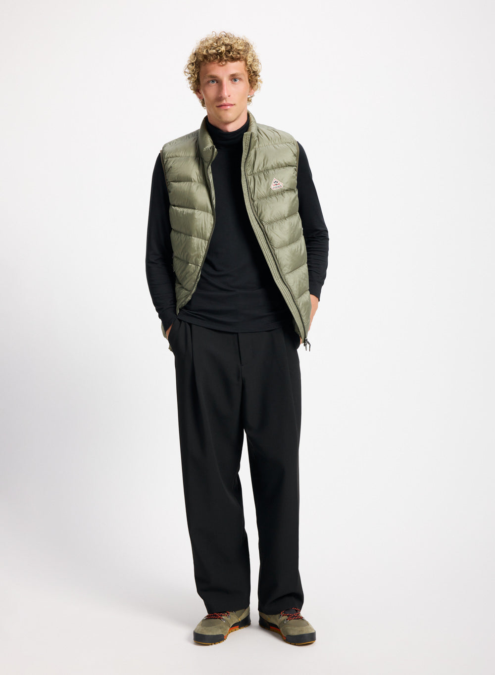 Pyrenex Arial Herren ärmellose Daunenjacke khaki
-2