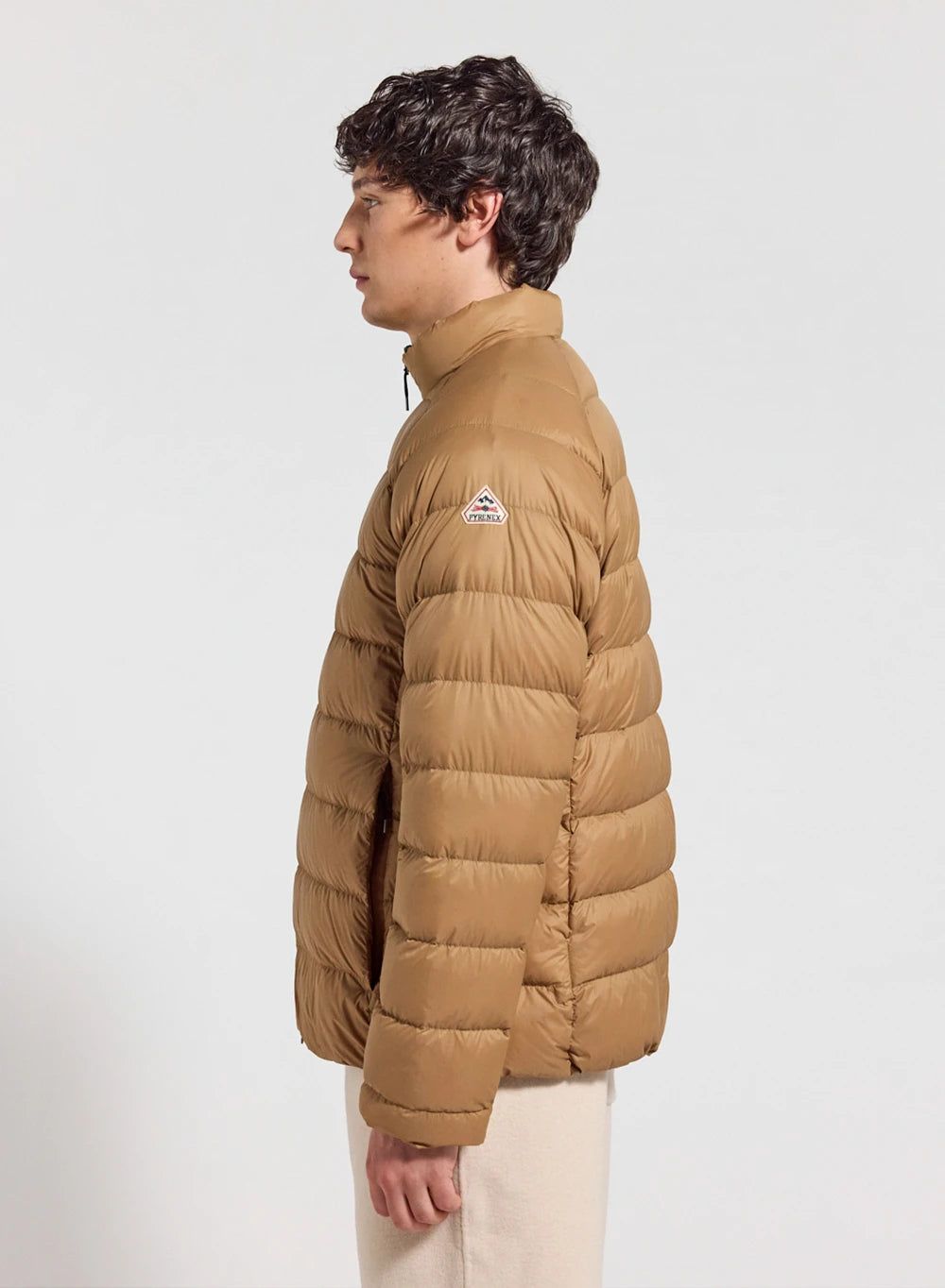 Leichte Herren-Daunenjacke Pyrenex Arial SC hellbraun-4