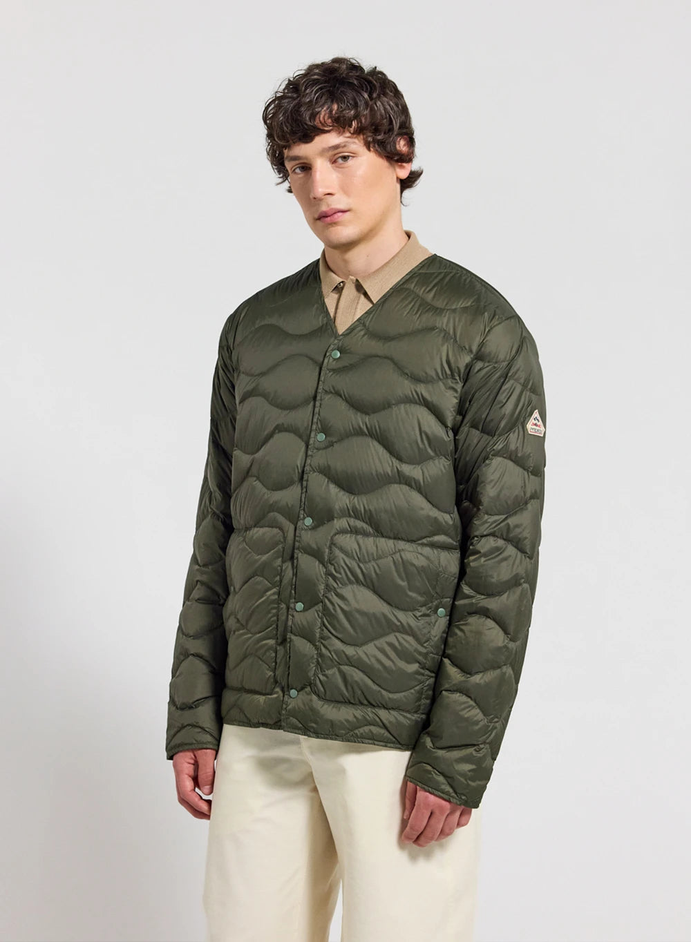 Extraleichte Herren-Daunenjacke Pyrenex Handy khakigrün-1