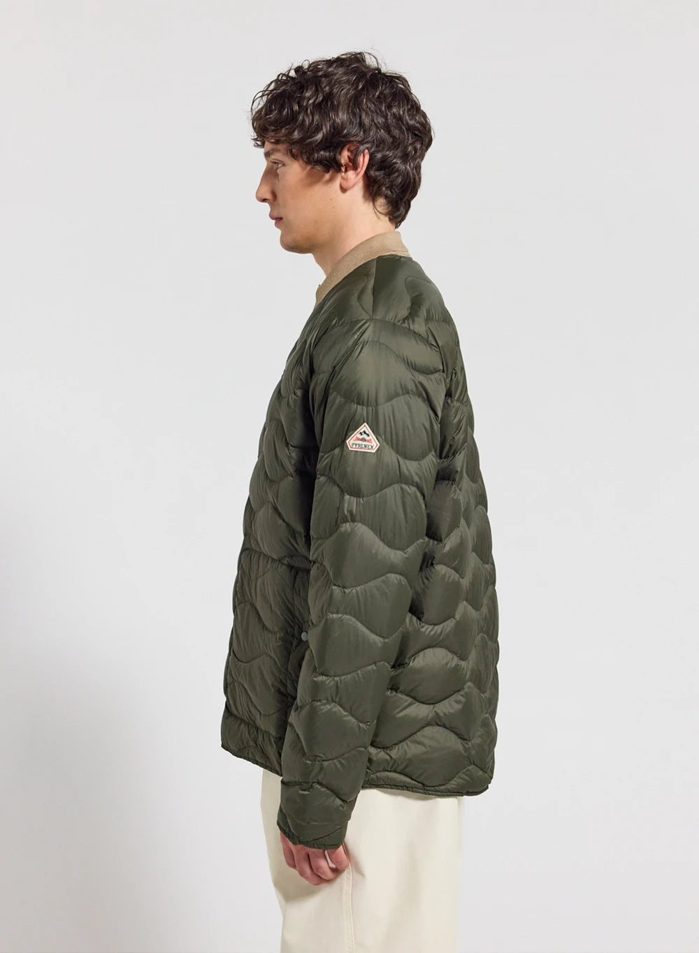 Extraleichte Herren-Daunenjacke Pyrenex Handy khakigrün-3