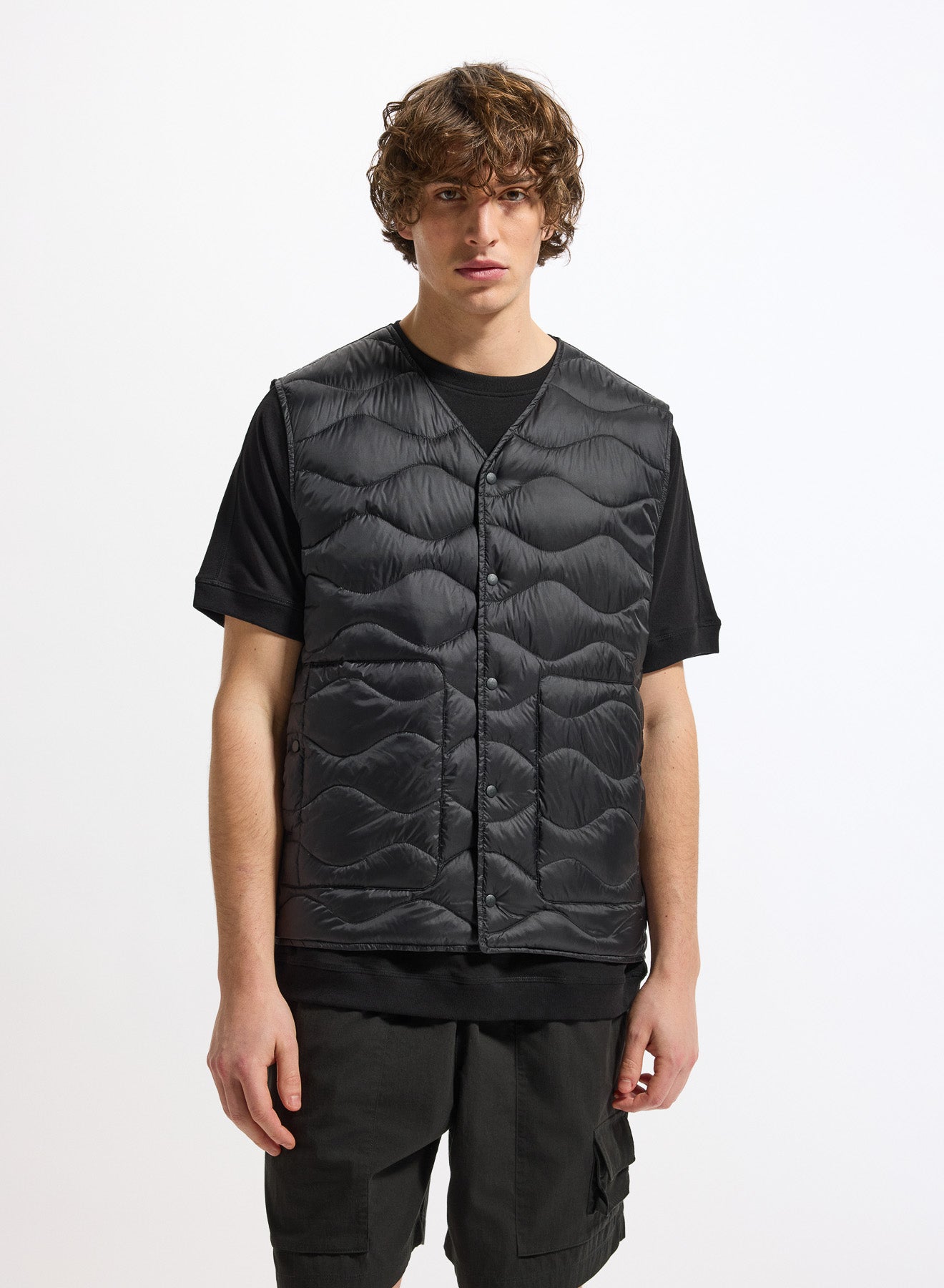 Doudoune ultra-légère homme sans manches Pyrenex Handy Vest noire-1