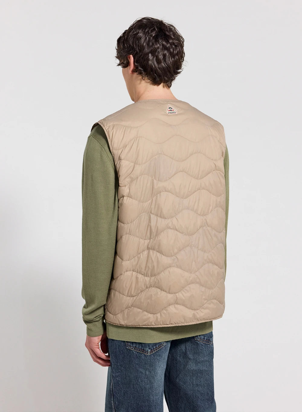 ultraleichte ärmellose Herren-Daunenjacke Pyrenex Handy Vest hellbeige