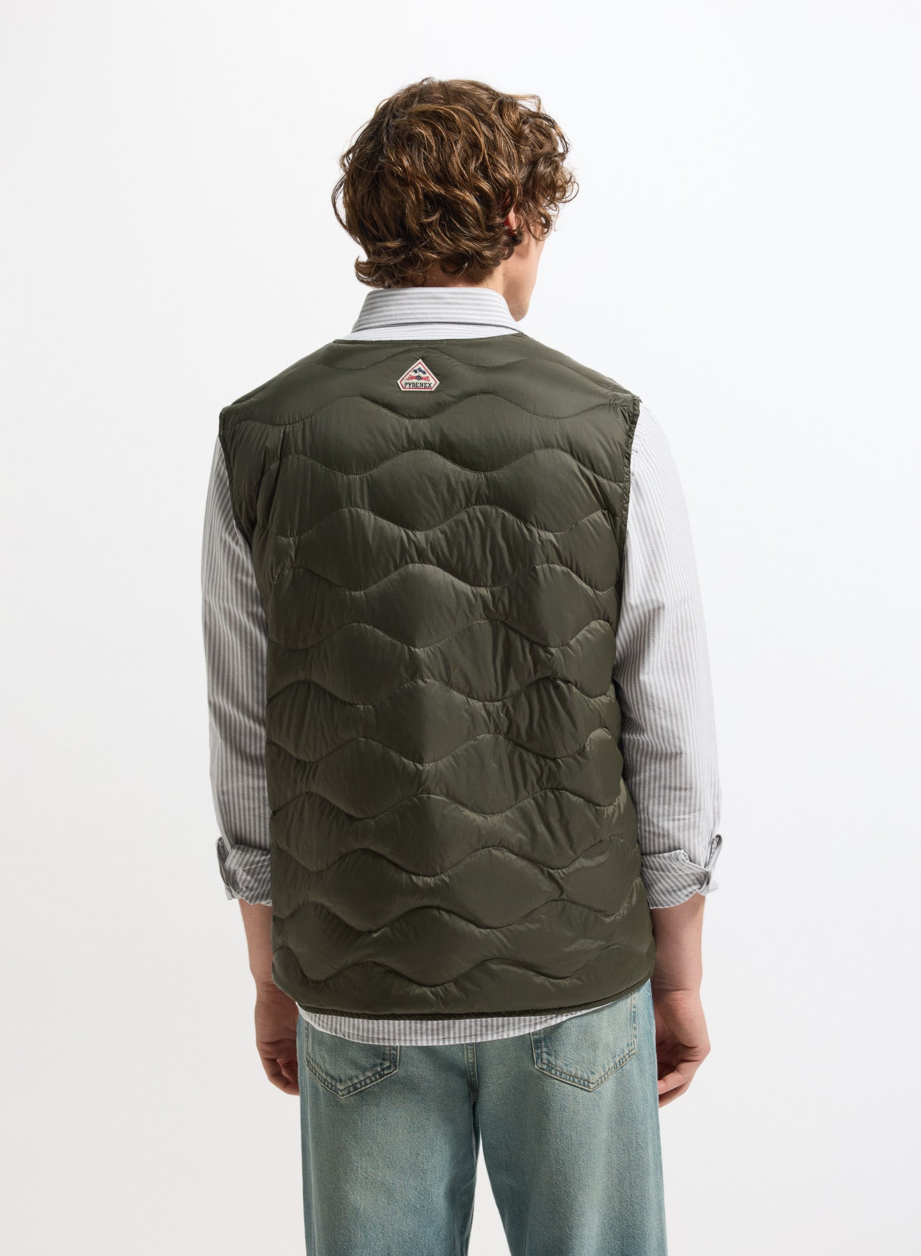 Doudoune ultra-légère homme sans manches Pyrenex Handy Vest verte kaki-5