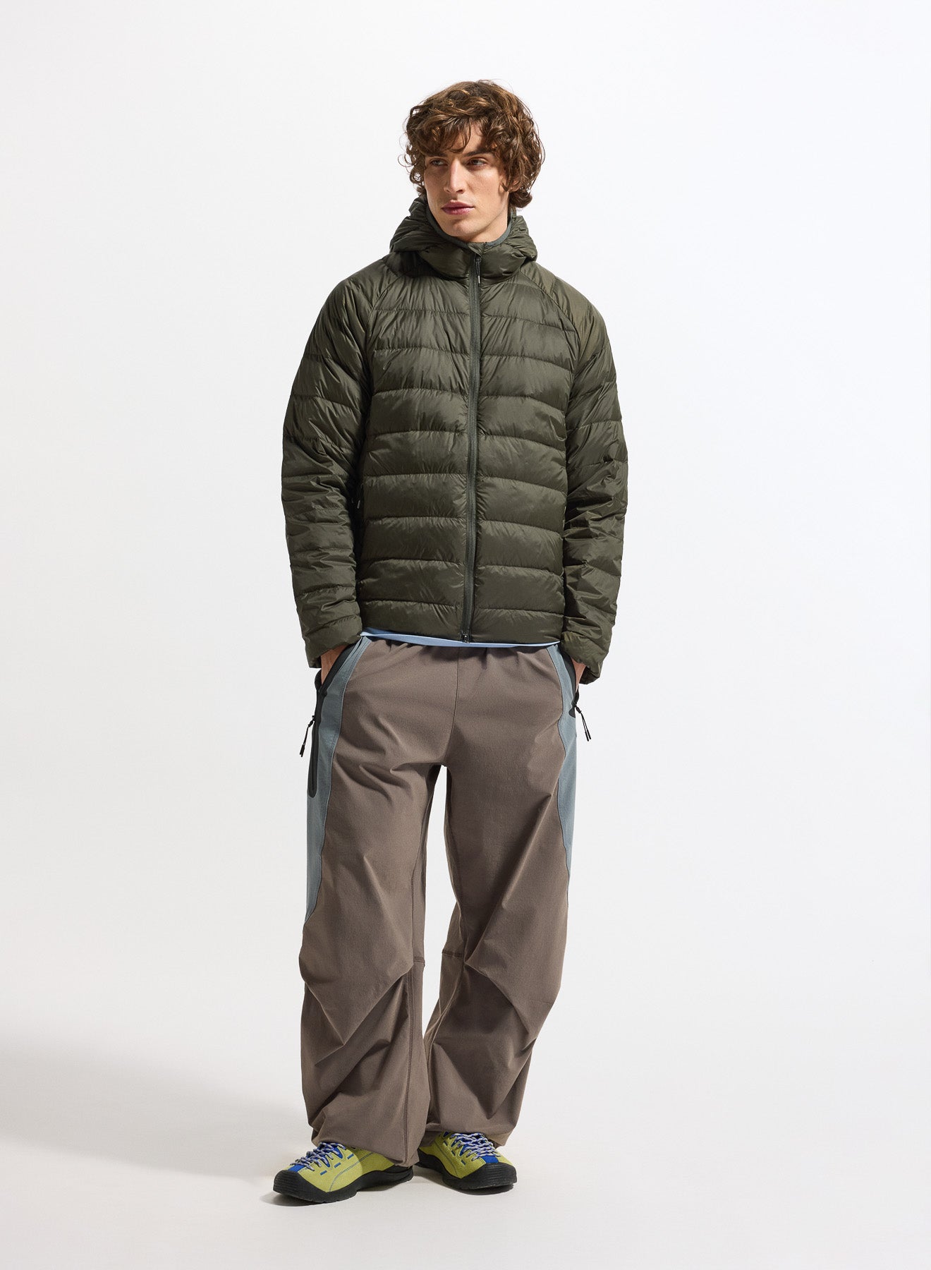 Doudoune légère à capuche Pyrenex Guzet verte kaki-3