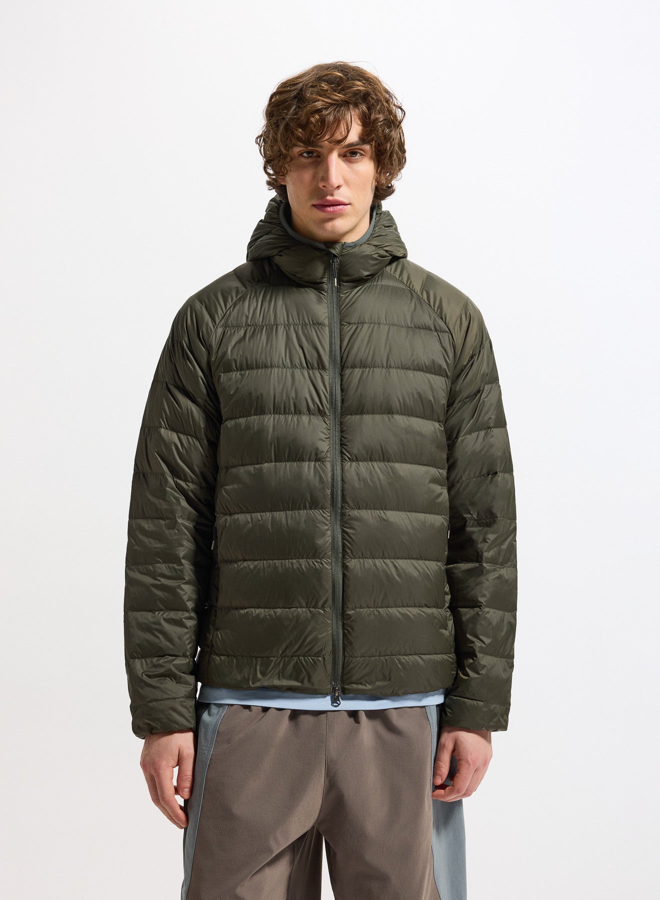 Doudoune légère à capuche Pyrenex Guzet verte kaki