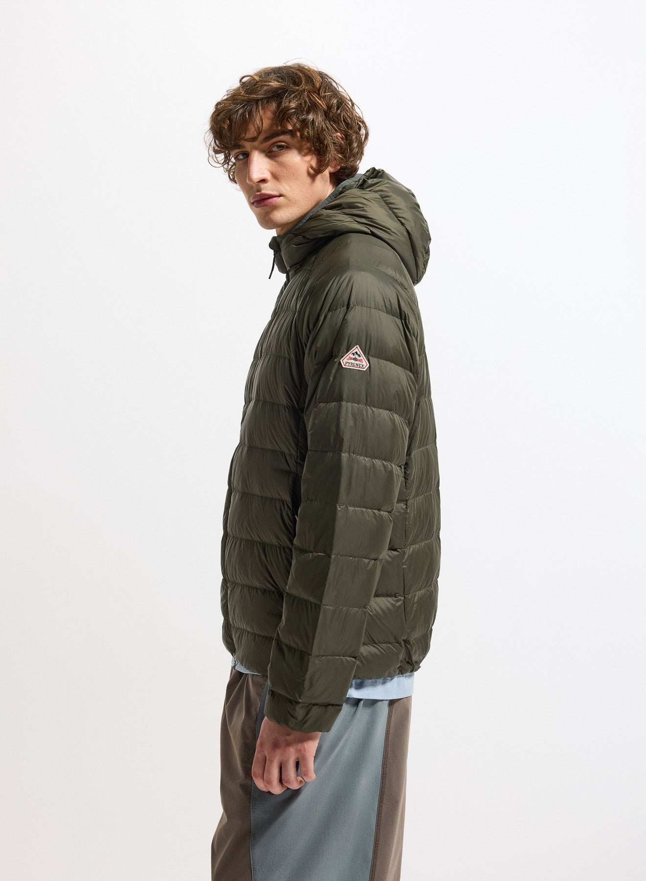 Doudoune légère à capuche Pyrenex Guzet verte kaki