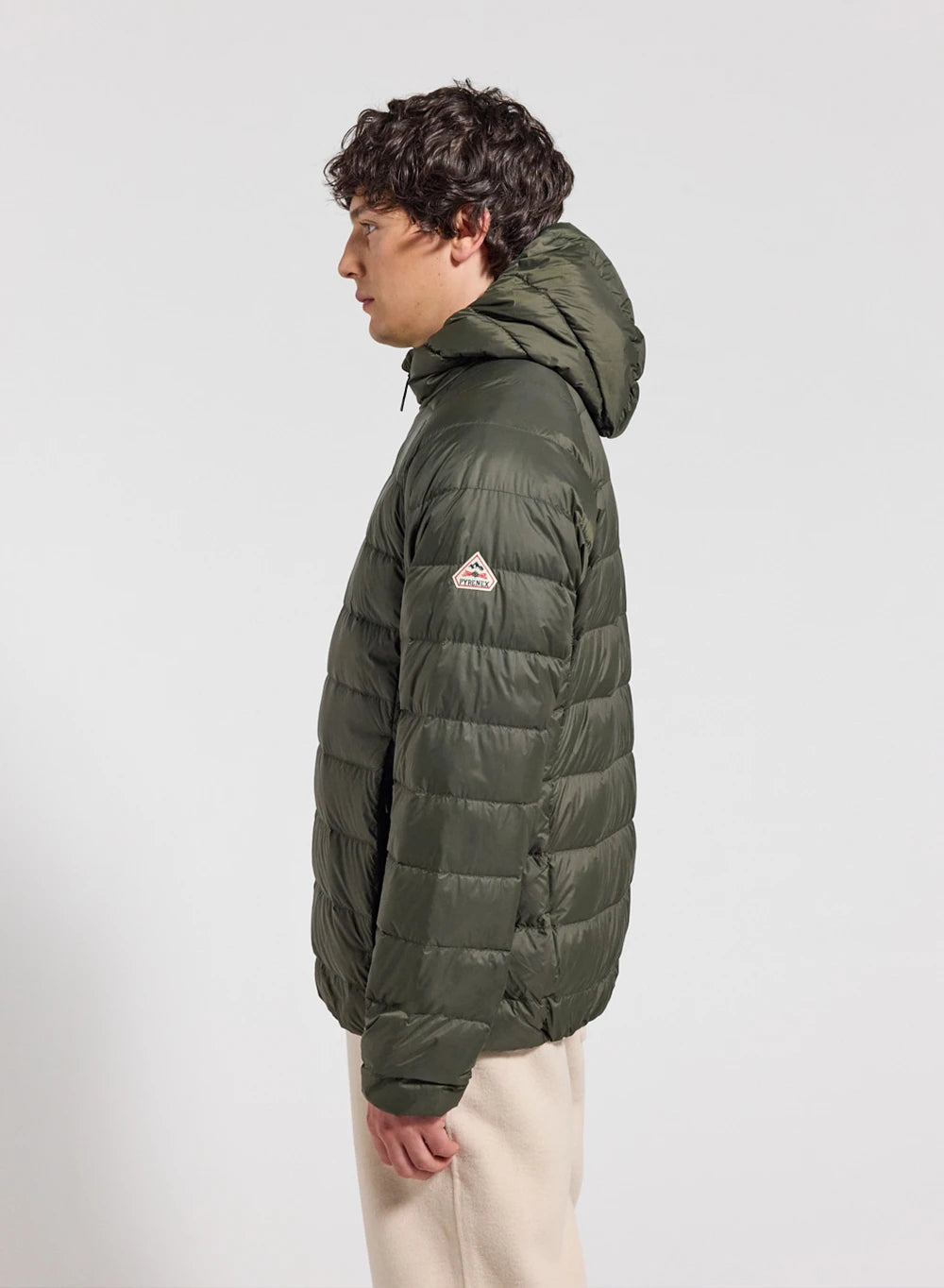 Ultra light hooded jacket Pyrenex Guzet khaki green-3