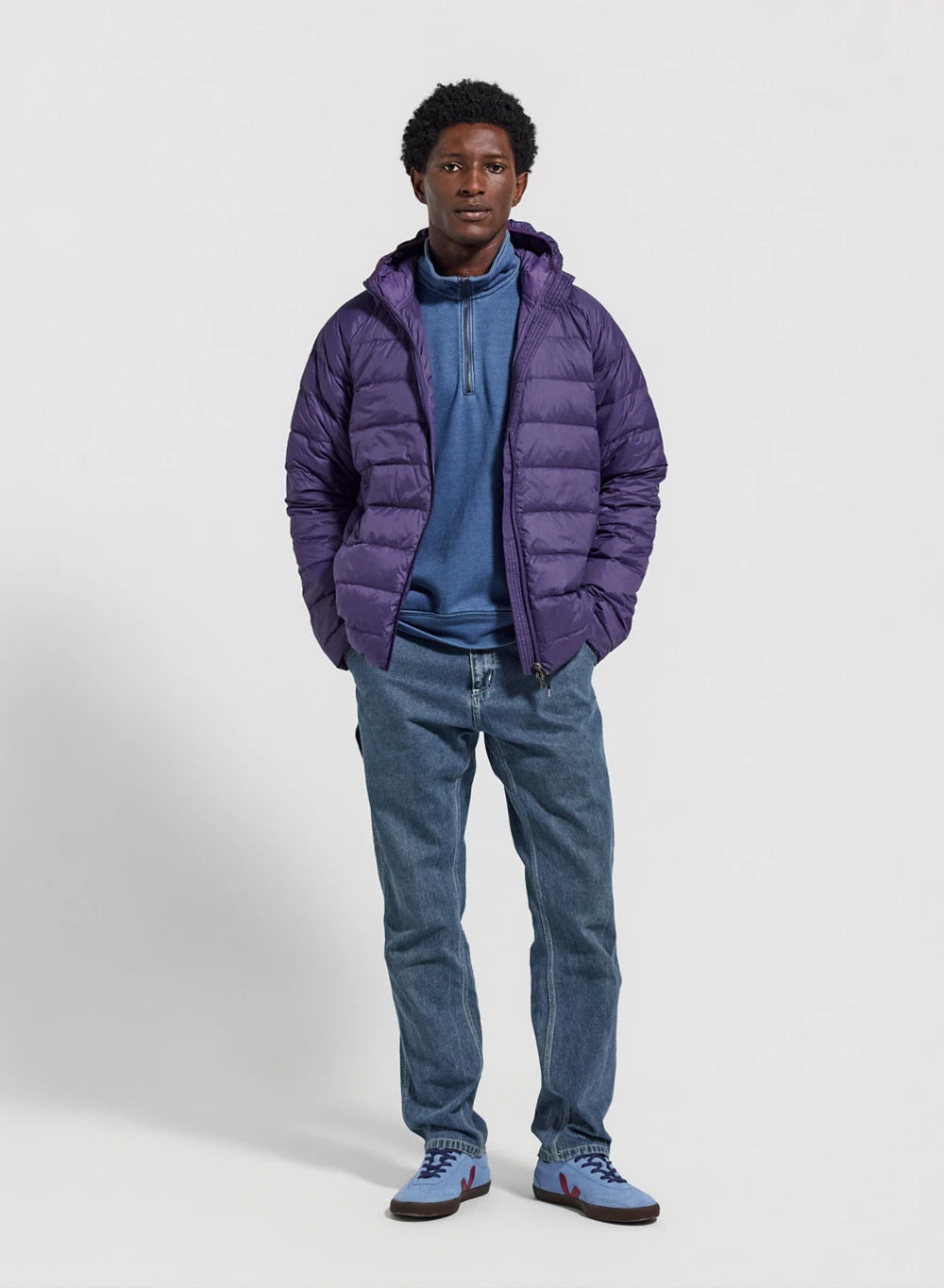 Ultraleichte Daunenjacke mit Kapuze Pyrenex Guzet violett-3