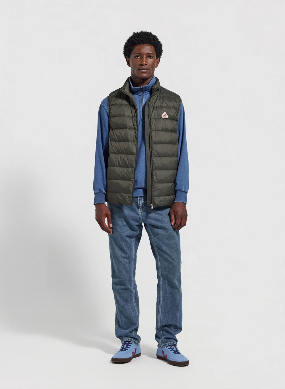 Pyrenex Guzet ultra light sleeveless jacket in dark khaki-2