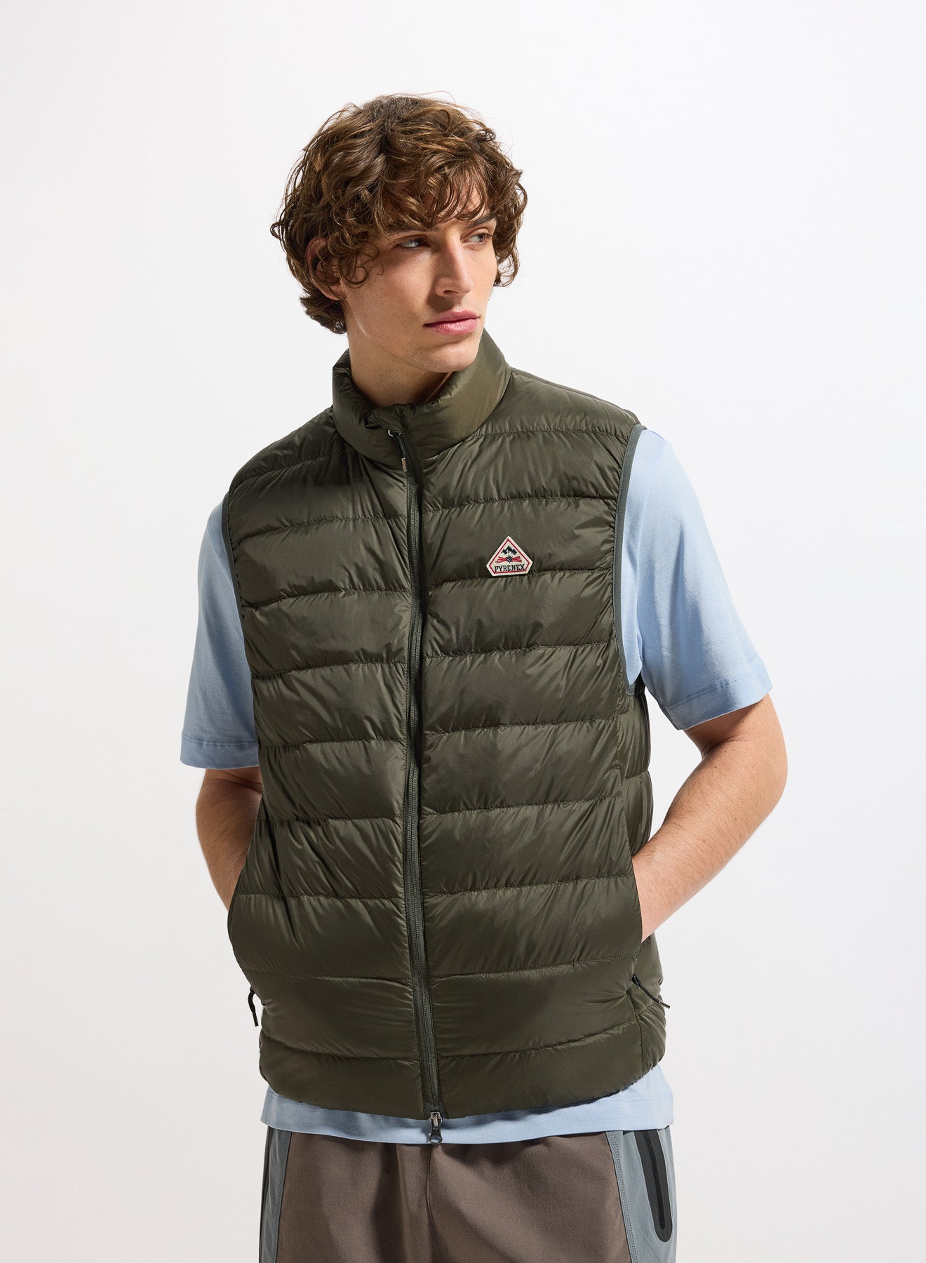 Doudoune légère sans manches Pyrenex Guzet kaki foncé