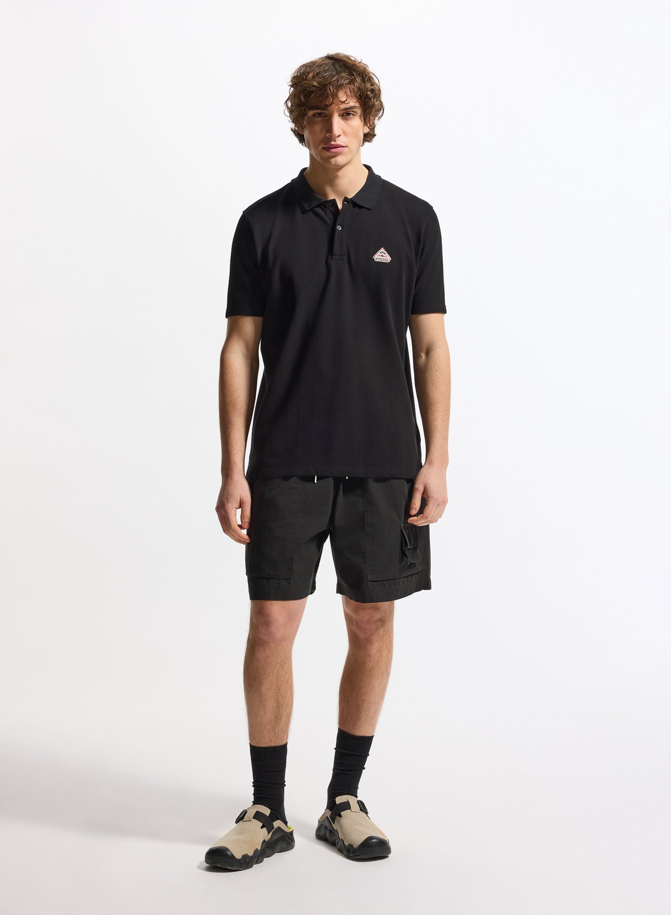 Pyrenex Cobalt black organic cotton polo shirt for men-2