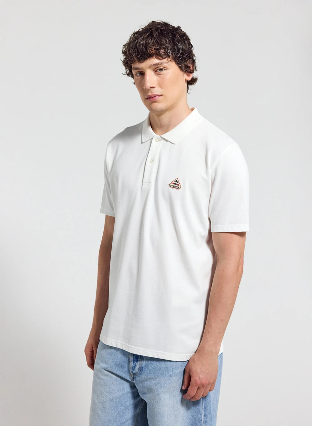 Herren-Poloshirt aus Bio-Baumwolle Pyrenex Cobalt Weiß-1