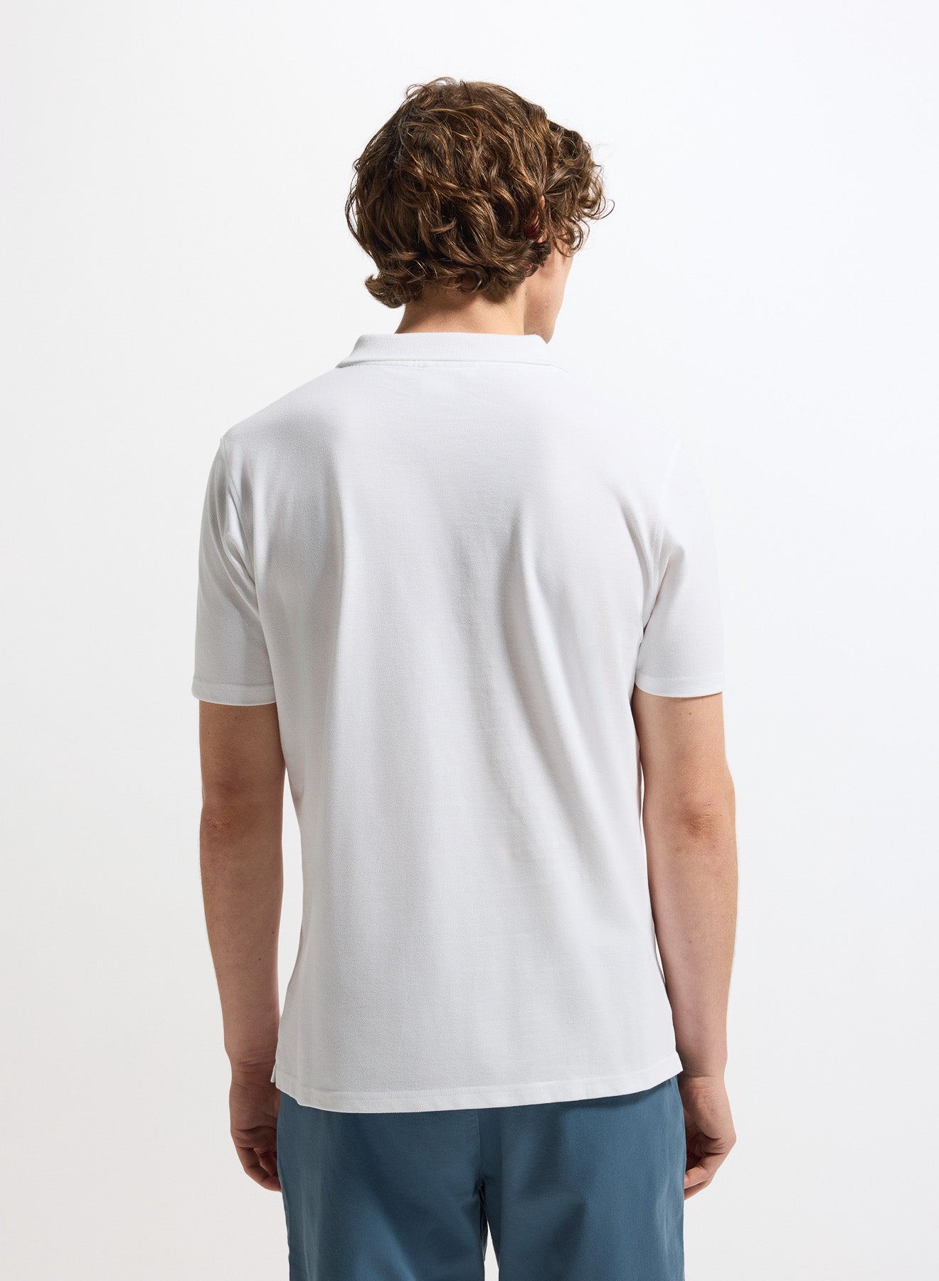 Pyrenex Cobalt white organic cotton polo shirt for men-6