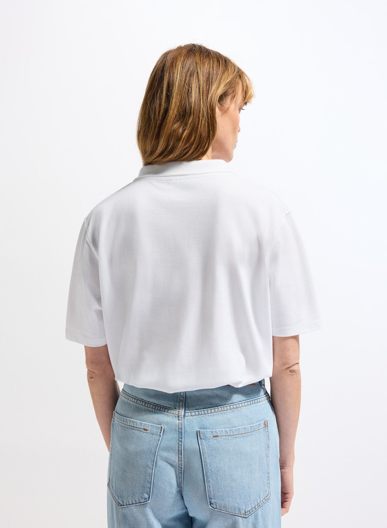 Polo homme en coton biologique Pyrenex Cobalt blanc femme