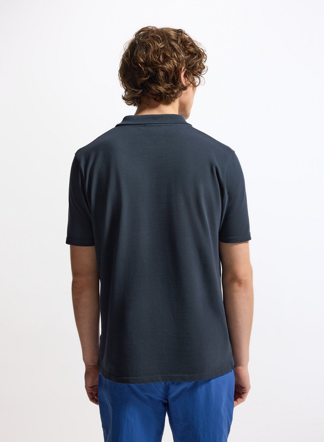 Pyrenex Cobalt navy blue organic cotton polo shirt for men-3