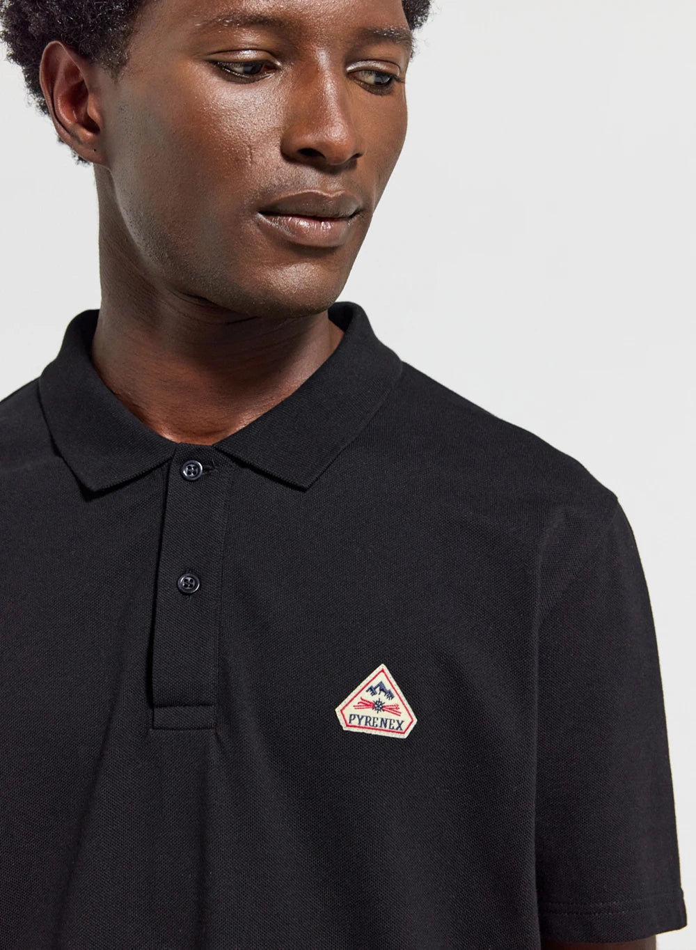 Polo homme en coton biologique Pyrenex Cobalt noir