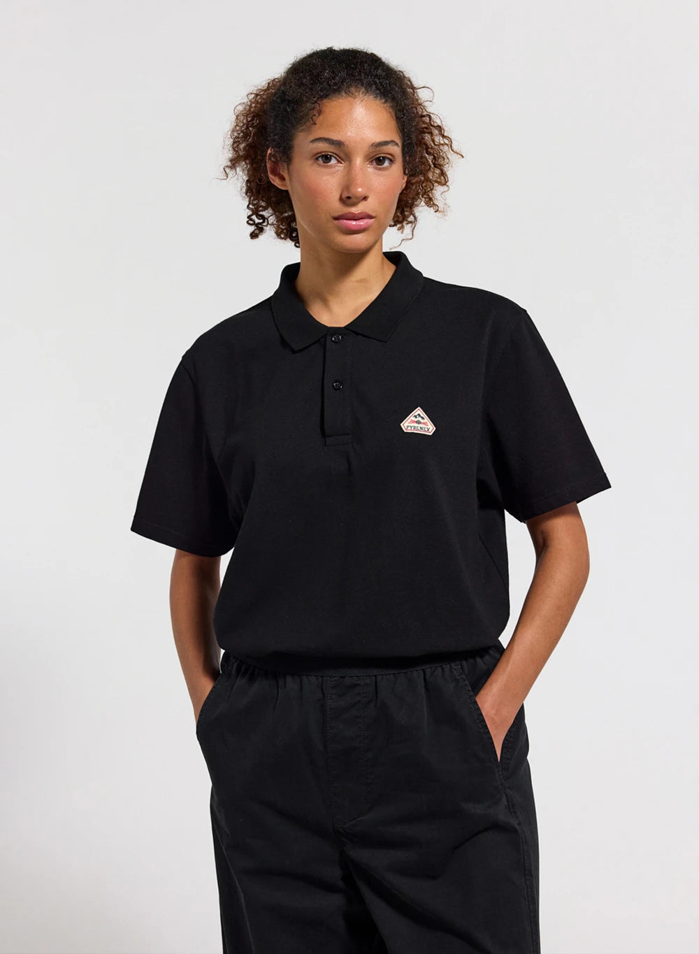 Polo homme en coton biologique Pyrenex Cobalt noir-2