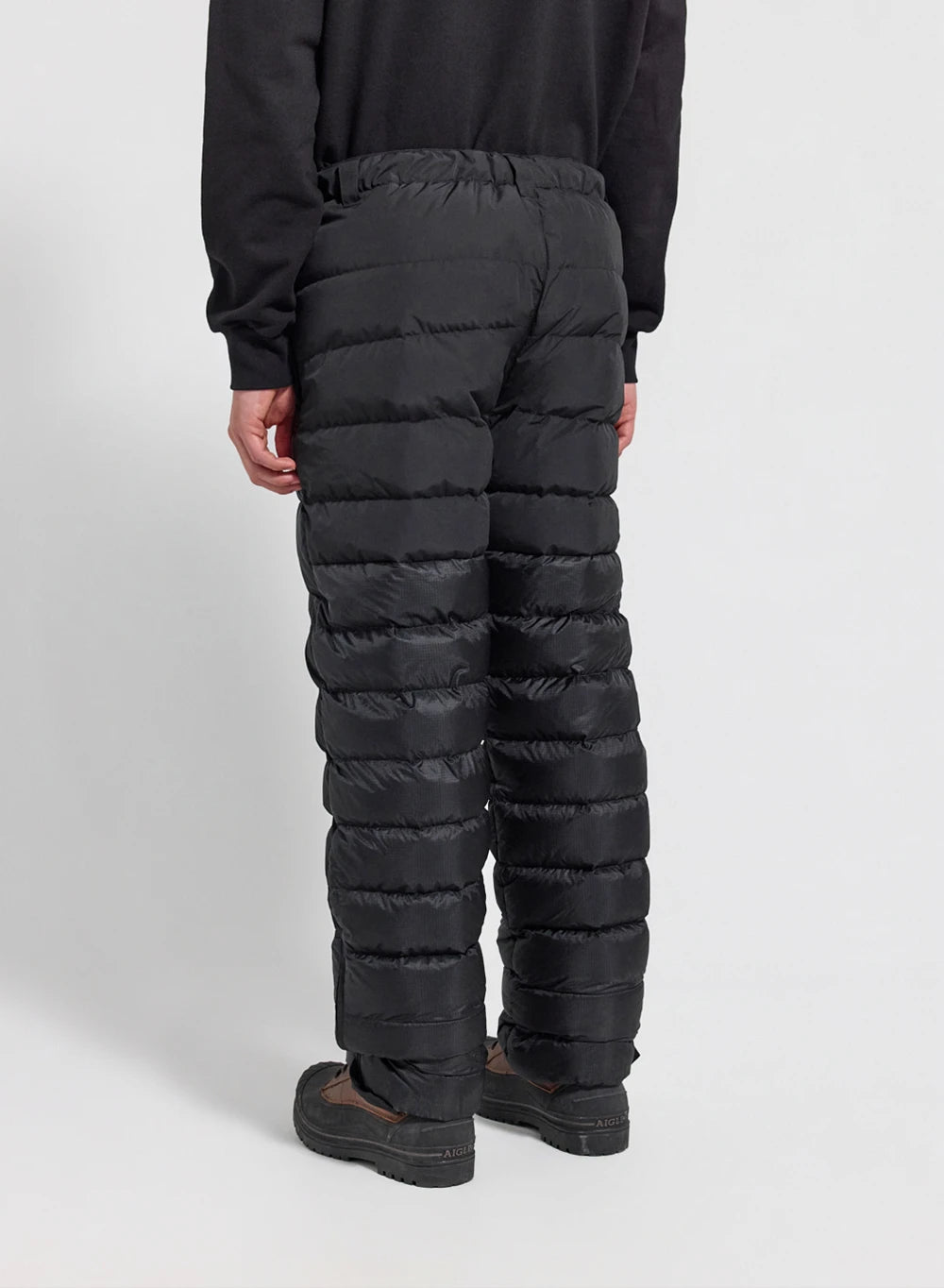 Surge men's black down quilted trousers-2