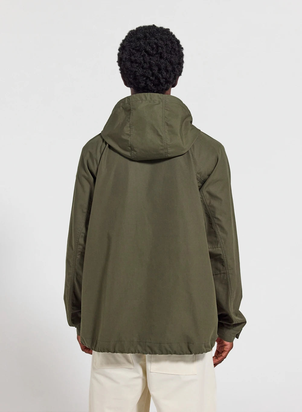 Men's hooded waterproof jacket in Ventile® cotton Pyrenex Cruiser khaki