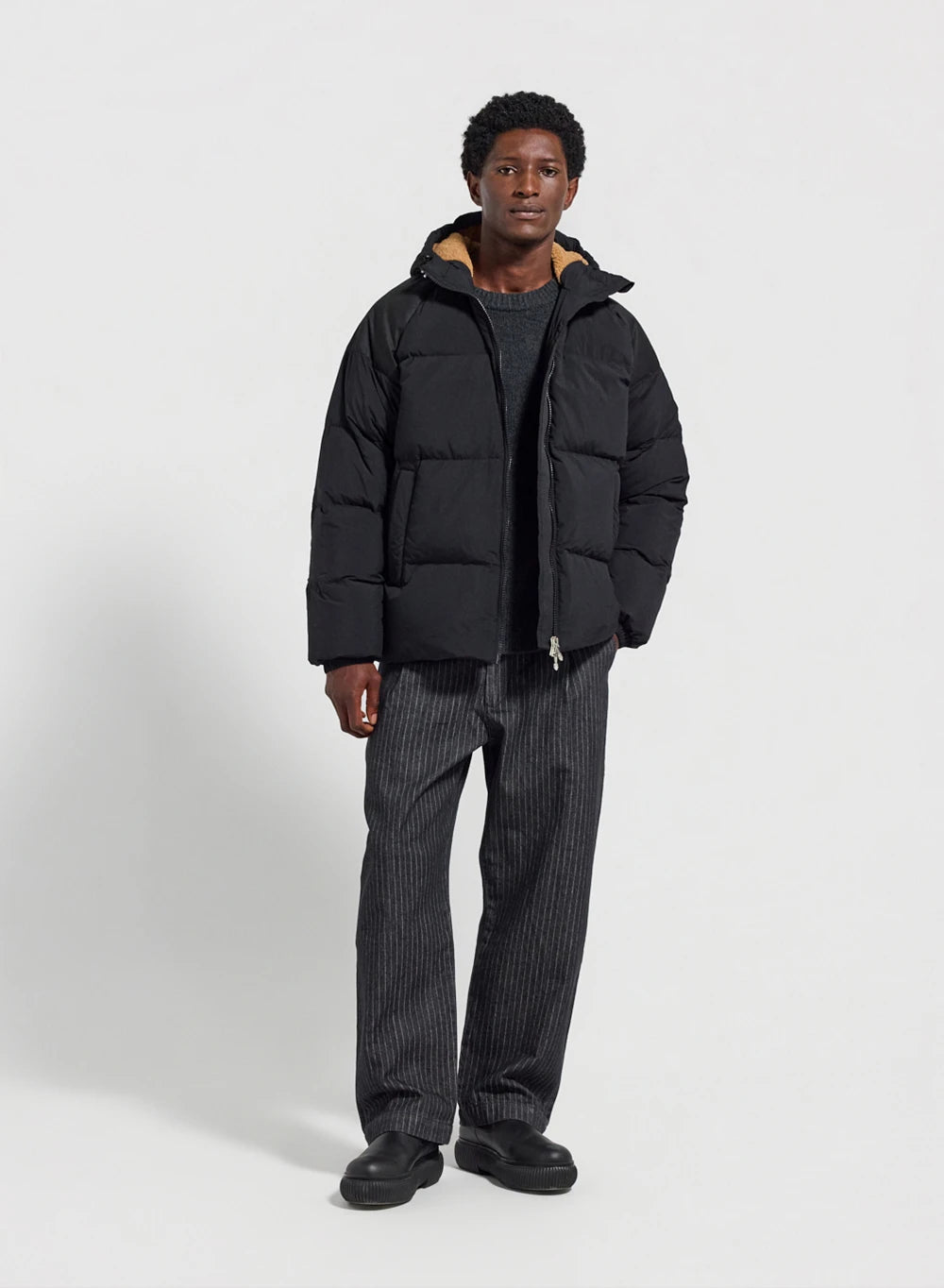 Unisex-Daunenjacke aus Naturdaunen Pyrenex Retro Sten Schwarz-3
