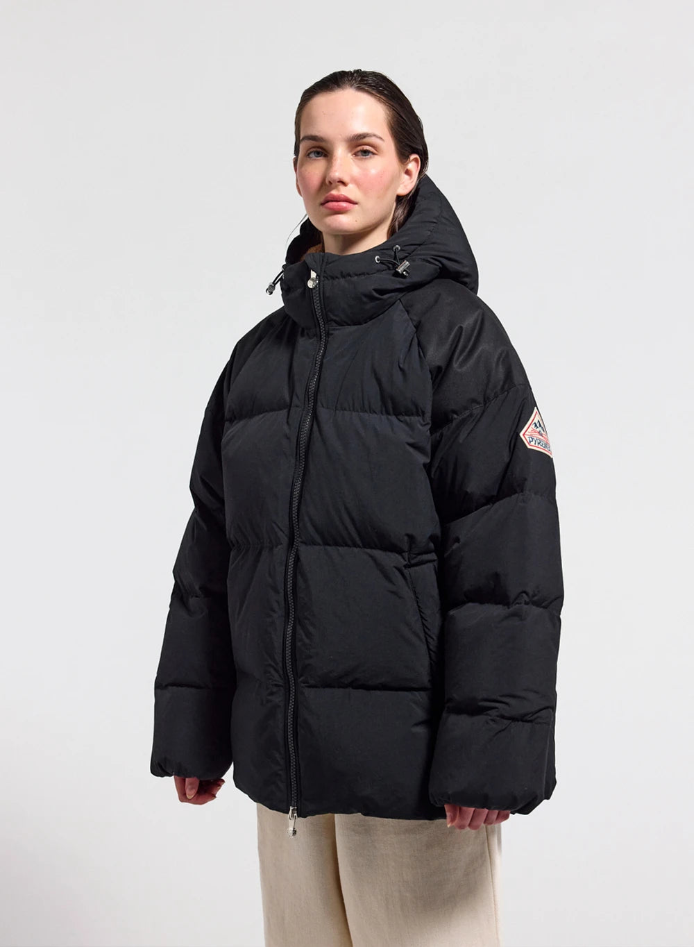 Unisex-Daunenjacke aus Naturdaunen Pyrenex Retro Sten Schwarz-2
